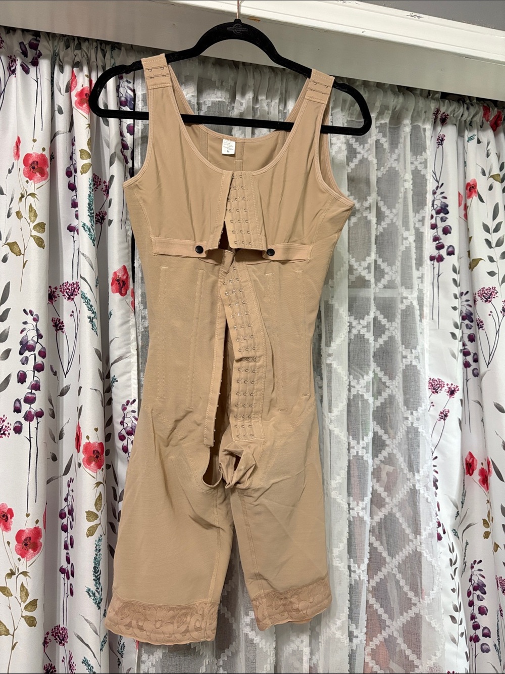Beige High-Waist Sculpting Full-Body Shapewear Jumpsuit
